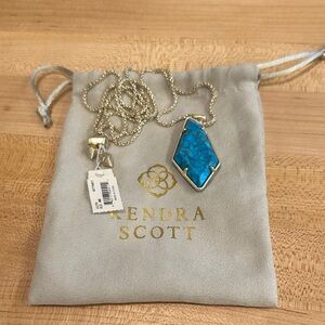 NWT Kendra Scott Bronze Veined Turquoise Lilith Necklace